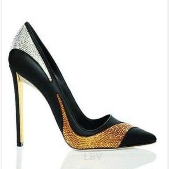 Rene Caovilla Suede Leather Crystal High Heels, 35 - Picture 11 of 11